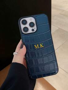1个奢华仿鳄鱼皮个性化定制姓名手机壳，兼容 17/16/15/14/13/12/11 Pro/XS Max/X/XR/Plus，情人节、生日、节日、男女皆宜的绝佳礼物，可定制姓名，也适合周年纪念、婚礼、父母等场合。 - 粉色 - 查看 4