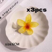 3/4/5/6/12/18/24个 6色 优雅甜美糖果色雏菊发夹发卡发饰 沙滩派对发饰（颜色随机）