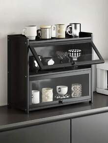 New Practical Desktop Storage Rack, 2-Tier/3-Tier Acrylic Transparent Window Makeup Organizer, Large Capacity Kitchen Countertop Storage Rack, Ideal For Storing Cosmetics And Pantry Items, Perfect Holiday Gift, Multi-Layer Storage Rack, Multi-Function Shelf - Multicolor - View 4