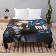 Mandalorian Kryze Sisters Bo Katan And Satine Fleece Throw Blanket, Super Soft Flannel Couch Bed Blanket For   Fans, Women Warriors Themed Gift, Lightweight Warm 50x60 Inches - Main Image Color - View 1
