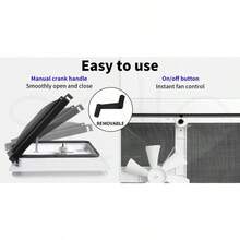 14x14 Inch Caravan Roof Vent RV Air Exhaust Camper Roof Hatch With 12V Fan 355x355mm Motorhome Air Ventilation With Black Cover And Stainless Steel Flyscreen Waterproof - Black - View 7