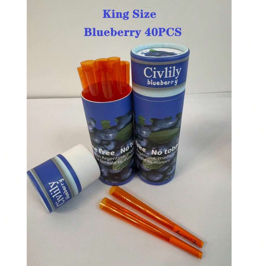 40/20/10 Pcs Fruit Flavored Pre-Rolled Papers, King Size 8 Pcs Pre-Rolled Papers, Multiple Flavors (Coffee, Mint, Cherry, Blueberry, Strawberry) Available, Disposable Extra Large Paper Tubes With Filters, Smoking Accessories, Gifts For Valentine's Day, Birthday, Party - Multicolor - View 1