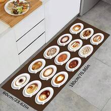 1pc Coffee Pattern Absorbent Drying Mat, Kitchen Decor Coffee Maker Pad, Handmade Coffee Pot Draining Mat, Kitchen Floor Mat, Dining Table Mat, Kitchen Counter Bowl Drying Pad, Breakfast Mat, Heat-Resistant Anti-Slip Draining Mat, Diatomite Draining Mat, Hides Stains, Super Absorbent Kitchen Mat, Easy To Clean Dish Rack Mat, Suitable For Kitchen, Dining Table, Coffee Shop, Bar, Holiday, Party, Home Decor, Holiday Gift