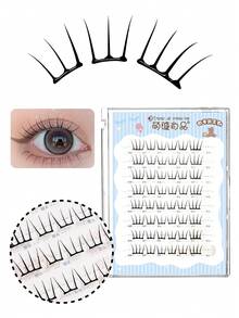 MENGJIESHANGPIN 48pcs/Set Lightweight, Fluffy, Cute K-Pop Idol Inspired False Eyelashes