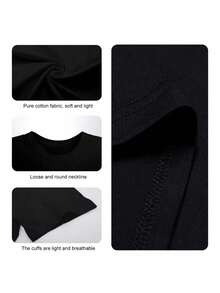 Designer T-Shirt For Cleaning Staff - Black - View 5