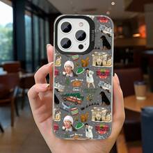 Funda de Teléfono con Diseño de Película de Navidad, Estilo Retro Vintage INS, Divertida y Linda.Superficie Mate a Prueba de Golpes, Proporciona Protección Duradera, Adecuada para Varios Modelos de , Incluyendo 17, 16, 15, 14, 13, 12, 11 Pro Max, X - Colores mixtos - Ver 6