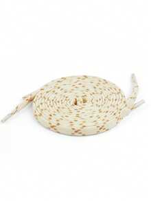 1 Pair Beige Rhombus Flat Woven Shoelaces, Suitable For Sneakers, Loafers, Casual Shoes, Canvas Shoes - Beige - View 4