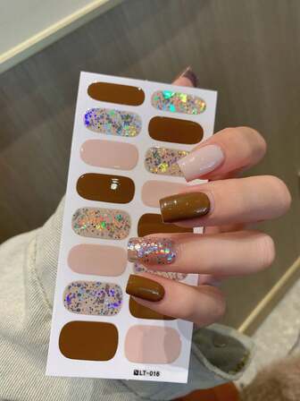 1 pieza Nuevos adhesivos para uñas con estampado de leopardo, adhesivos de arte de uñas a prueba de agua y fáciles de despegar, calcomanías para uñas para mujeres, adecuados para vacaciones, fiestas y regalos de cumpleaños