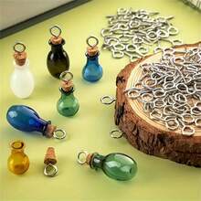 100/300/500支装多色不锈钢微型迷你眼针，用于珠宝制作DIY吊坠手工珠宝配件螺丝眼螺纹钩