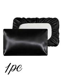 1pc/2pcs Satin Pillow Cases, Silk Pillow Cover Elastic Band Travel Pillowcover Soft Silk Satin Pillowcase For Hair Skin Standard Size/Queen Fit For Various Pillows,Secret Santa Gifts For Women,Valentine's Day Gifts, Stocking Fillers, Personalised Gifts, Christmas Gifts