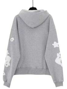 Autumn/Winter Y2K Street Style Star Print Hooded Sweatshirt, Casual And Stylish Pullover, Hooded Sweatshirt - 灰色 - 查看 3