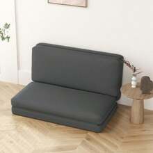 HOMCOM 3-In-1 Folding Sofa Bed, Velvet Look, Padded Upholstery, Load Capacity Up To 240 Kg, For Bedroom Or Living Room, Dark Grey - Dark Grey - View 8