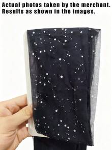 1 Pair Of Starry Sparkle Sequined Sheer Stockings For Women Spring/Fall Outerwear Sweet & Spicy Style Run-Resistant Pantyhose - Multicolor - View 4