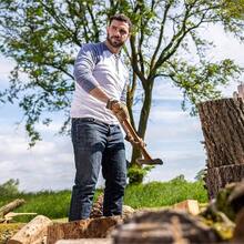 Guantes de trabajo de piel autntica para hombre, resistentes al agua, HydraHyde, grandes 1019 - L (Paquete de 1) + Beige Bronceado - Ver 5