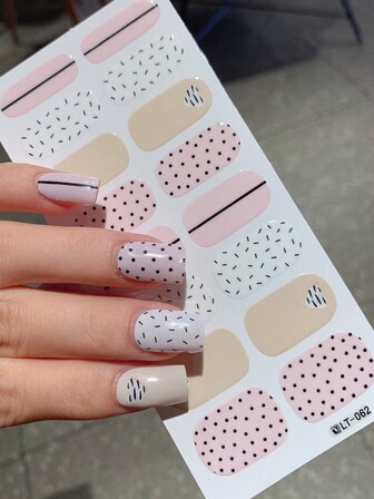 1pc New Leopard Print Full Nail Stickers, Waterproof Peel-Off Nail Art Stickers, Nail Decals For Women, Easy To Use, Suitable For Holidays, Parties, Birthday Gifts