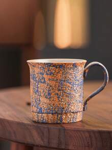 1 pieza Taza cerámica de 275ml, taza para visitantes del hogar/oficina, taza de pareja, taza de café con asa, taza de cola, taza de bebida fría, taza de leche para el desayuno, taza de cerveza, taza de avena, taza de té de flores, taza cerámica con esmalte agrietado creativo, taza para bebidas - Multicolor - Ver 12