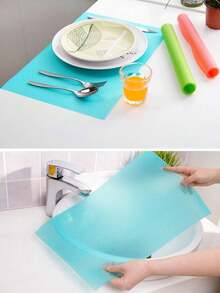 Washable Refrigerator Mat, Suitable For Glass Shelves, Cabinets, Drawers, Home & Kitchen Storage, Kitchen Accessories - Multicolor - View 5