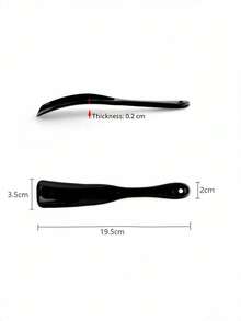 1 Pc Black And Red Portable Plastic Scoop Shoe Puller For Heels, Shoes And Boots Accessories
