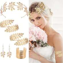 Greek Goddess Costumes And Accessories, Greek Women's Clothing, Leaf Crowns, Earrings, Belts, Cosplay Party Supplies, Valentine's Day Photo Props/Novelty Party Jewelry, Atmosphere-Creating Items, Heart Shapes, Valentine's Day. - Multicolor - View 1
