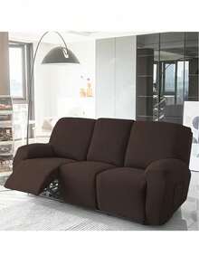 1PC, 2pcs, 3pcs, Household Items, Milk Thread, Thickened And Elastic, Waterproof And Dustproof, Wear-Resistant And Stain-Resistant Cat PAWS, Sofa Covers, Anti-Slip Sofa Covers, American Style, Suitable For Various Places Such As Living Rooms And Bedrooms - Coffee Brown - View 6