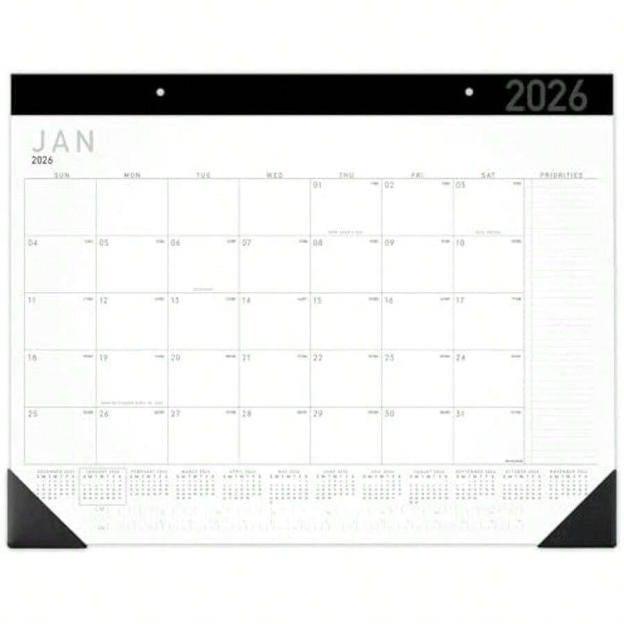 AT-A-GLANCE Calendario de computadora 2026, mensual, almohadilla de computadora, 21.7 x 17 pulgadas, estándar, contemporáneo (SK24X0026)(default) - Multicolor - Ver 1