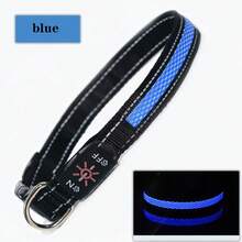 1 pièce Collier lumineux pour chien étanche rechargeable par USB - Collier de confortable et doux en maille ajustable, convient pour les promenades de nuit. Collier de chien LED en maille de nylon doux et ajustable, adapté aux petits, moyens et grands chiens. Design durable et à la mode, améliore la visibilité nocturne - Multicolore - Voir 15