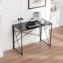 Schreibtisch-Weiss - Black - View 1