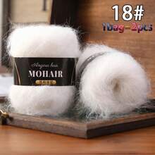 2 Skeins, Alpaca Mohair, Long Mohair, Fine Mohair Yarn, For Knitting Sweaters, Shawls, Vests, Handmade Yarn 25g*2 Skeins - Black Label Alpaca Mohair - View 21