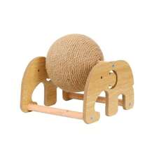 Ce panneau de grattage en sisal durable, arbre à chat, boule à gratter et poteau à gratter pour chat sont résistants à l'usure et anti-rayures. Le poteau de grattage vertical pour chat avec rouleaux ne tombera pas et ne laissera pas de débris. C'est le choix parfait pour vous et votre chat pour passer du temps ensemble. Le cadeau parfait pour vos chats, leur cadeau préféré. - Balle de patte de chat éléphant porte-bonheur - Voir 6