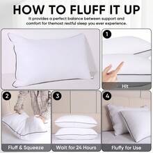 UFIST 5-Star Hotel Quality Pillow Hypoallergenic Polyester | Machine Washable, Non-Collapse | Deep Sleep Neck Support - White - View 6