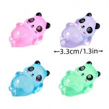 5/10/20pcs Mini Glow-In-The-Dark Panda Resin Figurines, Miniature Toys, Luminous Small Animals, Suitable For Holiday Gifts, Stocking Stuffers, Party Favors, Pranks, Landscape Garden Decor - Multicolor - View 7