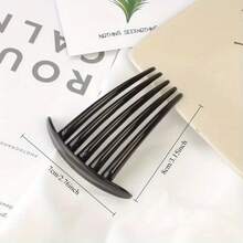 Vintage Black 5/Teeth Hair Comb Clip Women - Elegant Magic Hairpin Broken Hair, Korean Style Styling, Secure Hold & Easy To Use, Hairstyling Accessory| Elegant Hairpin| Durable Plastic Comb, Hair Accessories Girl - 7顆牙齒 - 查看 3