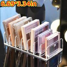 1 Piece Transparent Acrylic 7-Compartment Cosmetic Storage Box - Multi-Functional Cosmetic Organizer, With Eyeshadow Tray, Powder Compact Drawer And Desktop Blush Compartment, Cosmetic Storage Rack, Cosmetic Storage Manager