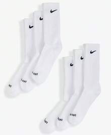 Nike Everyday Plus Cushioned Training Crew Socks (6 Pairs) - White - View 2