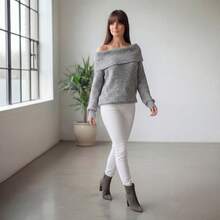 Women Cardigans - Dark Grey - View 2