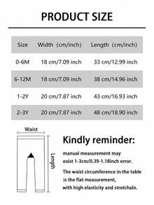 1pc Baby Thick Thermal Lined Solid Color Tights, Suitable For Winter, Warm And Comfortable - White - View 3