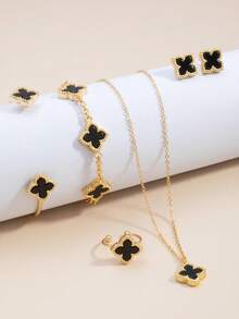 Elegant Four-Leaf Clover Jewelry Set, Suitable For Daily Wear Or Party - Four-leaf Clover Set - View 15