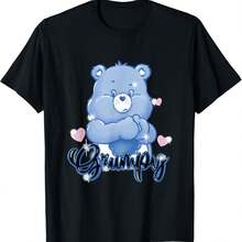 Cares Bears Grumpys Bear Old School Graffitis Heart T-Shirt - 黑色 - 查看 1