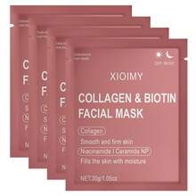 Xioimy 1 件/4 件/8 件/10 件/20 件胶原蛋白和生物素面膜套装，不含酒精，低致敏性，强效保湿，平滑，紧致，亮白，适合所有肤质 - 粉色 - 查看 13