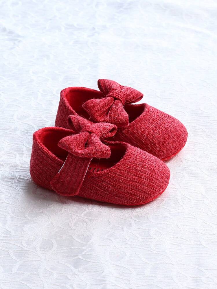 حذاء بكعب سنيكرز بوينت الجميل بعقدة من الصوف و تصميم حزام مناسب لفصلي الربيع والخريف للفتيات - عنابي اللون - مشاهدة 3