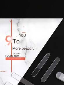 1pc Household Nano Glass Nail File, Nail Grinding Bar, Manicure Tool, Beauty Polishing Strip - Multicolor - View 5