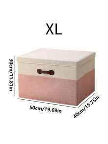 1pc Pink Japanese Style Storage Box, Foldable Wardrobe Storage Box, Drawer Style Covered Organizing Box, Clothes And Toys Storage Box - Pink - View 16