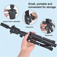 Wig Stand Tripod,Adjustable Mannequin Head Stand, Canvas Block Head Stand For Training Heads(43.3in And19.6in ) - Black - View 3