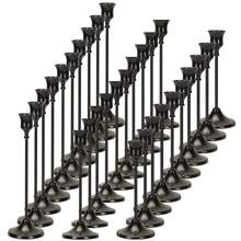 WAXJJDW 12/6/30/24pcsElegant & Romantic European Dinner Candles, 6pcs Tabletop Candlestick Holders, Metallic Cone Candle Holders, Room Decor, Home Decoration,Wedding - 黑色 - 查看 15