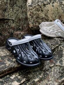 XIXITIAO 1双镂空休闲多功能透气凉鞋，时尚户外软底防滑沙滩徒步鞋 - 黑與白 - 查看 4