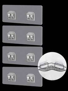 1/4/10/Replace Shower Room Ballard Hooks With Strong Adhesive Shower Hooks, Bathroom Shower Caddy Basket Soap Dish Hooks, No Drilling Required - Multicolor - View 1