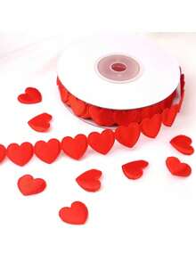 5 Yards Valentine's Day Heart Shaped Ribbon Roll - Red Heart Shaped Ribbon, Available In Multiple Colors. DIY Ribbon Suitable For Bouquet Wrapping, Cake Decoration, Gift Packaging And Holiday Party Decoration. - Multicolor - View 7
