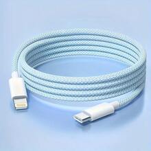 Cáp dữ liệu Type-C sang Lightning bện nylon 20W, dài 3.3ft/6.6ft, tương thích với iPhone 14/13/12/11 Pro Max/XR/XS/X/8/7/6 Plus/SE/, cáp sạc nhanh, chứng nhận MFi, tương thích với 14 Pro Max, 14 Pro, 14 Plus, 13 Pro Max, 13 Pro, 13, 12 Pro, 12, 11, XS, XR, 8 Plus, 8, 7, 6, 5, SE và bộ sạc. - Nhiều màu - Xem 13