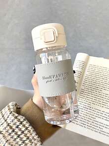 高品质塑料吸管水瓶，适合学生，ins风，防漏，耐热，简约清新设计，男女皆宜，节日礼物