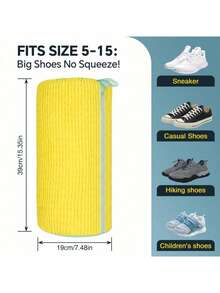 1/2pcs 360° Shoe Washing Bag, Suitable For All Shoe Types - Anti-Deformation, Machine Washable, Air Dryable, Soft Fleece Lining Protective Laundry Bag, Great For Sneakers And Casual Shoes - Multicolor - View 4